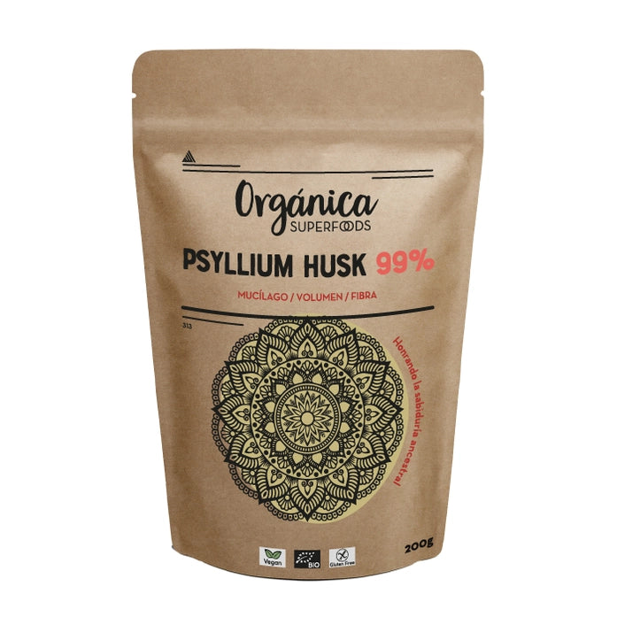 Organica Superfoods – Cosse de psyllium 99 % bio 200 g