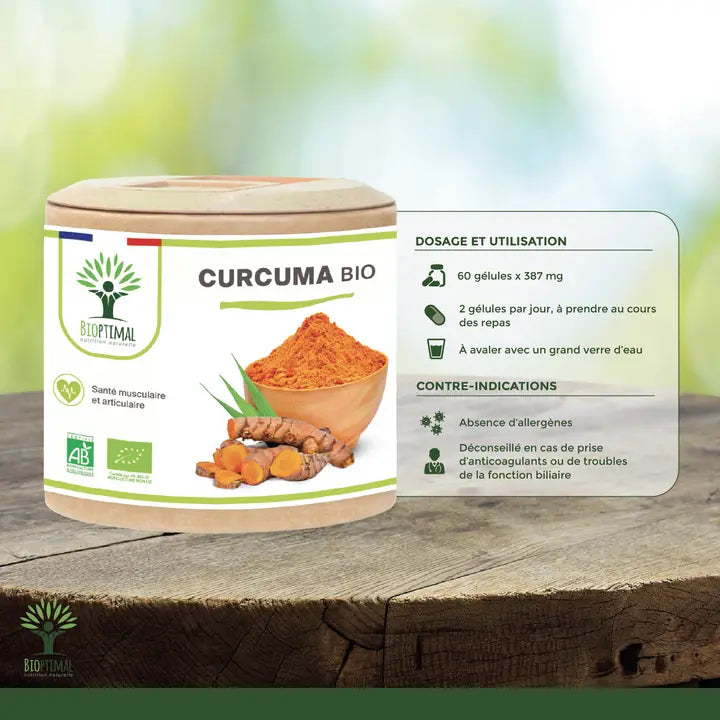 Bioptimal – Curcuma Bio 200 Gélules