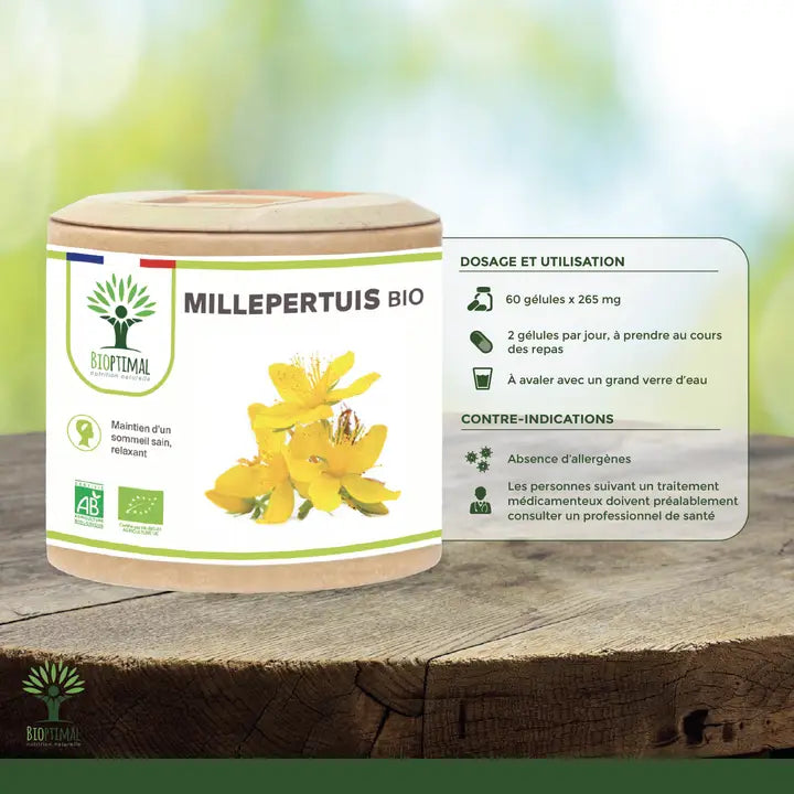 Bioptimal – Millepertuis Bio 200 gélules