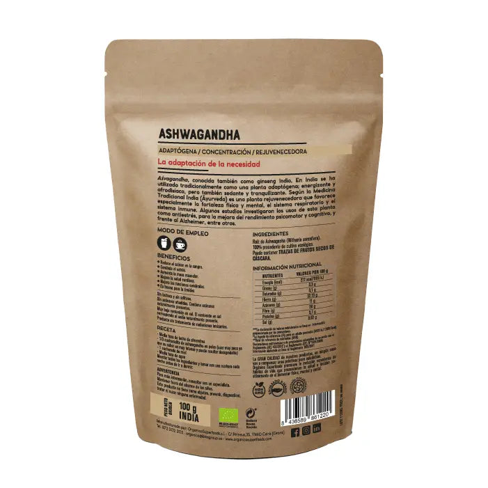 Organica Superfoods – Ashwagandha en poudre bio 100g